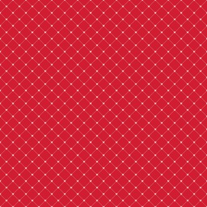Letters to Cupid Crisscross Red Quilting Cotton Fabric Yardage