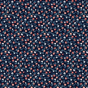 Cottage Cove Stephanie Navy Quilting Cotton Fabric Yardage