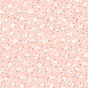 Sweet Cotton Tales Blooming Bliss Shell Pink Quilting Cotton Fabric Yardage