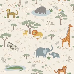 Leo & Savannah Main Cream Quilting Cotton Fabric Yardage