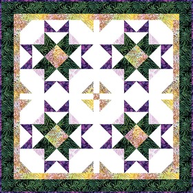 Sylvan Dusk Batiks Mini Quilt Pattern Download