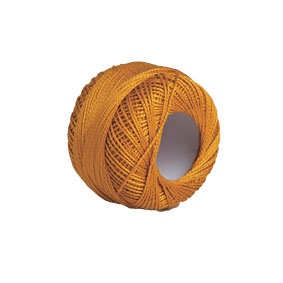Presencia Finca Perle No.8 Thread Egyptian Cotton Tangerine 1237-10g Ball 