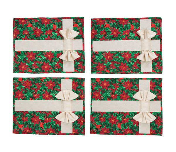 quilt kits presently wrapped christmas placemats and napkins poinsettia kit - Christmas Placemats And Napkins quilt kits presently wrapped christmas placemats and napkins poinsettia kit - Christmas Placemats And Napkins
