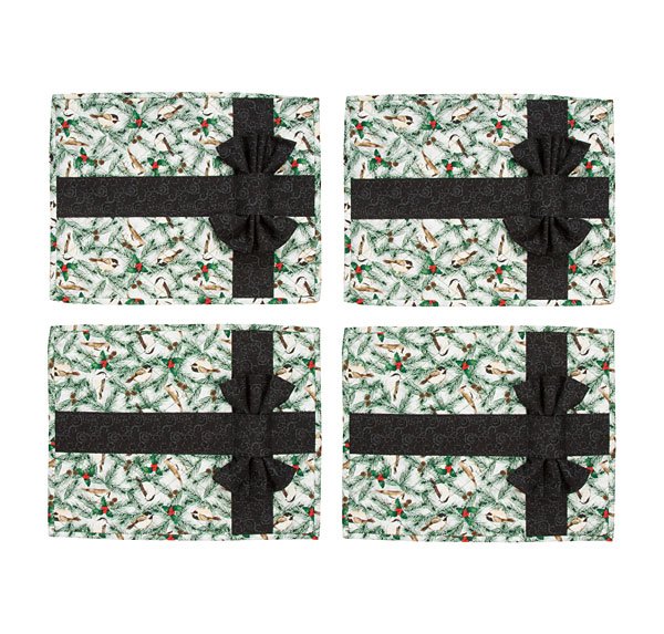 quilt kits presently wrapped christmas placemats and napkins winter birds kit - Christmas Placemats And Napkins quilt kits presently wrapped christmas placemats and napkins winter birds kit - Christmas Placemats And Napkins