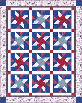 Americana Pinwheel Quilt Pattern Download