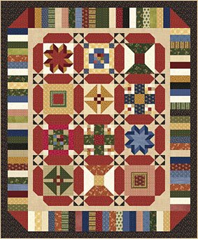 English Paper Piecing Double Ring Hexagon Quilt Pattern 